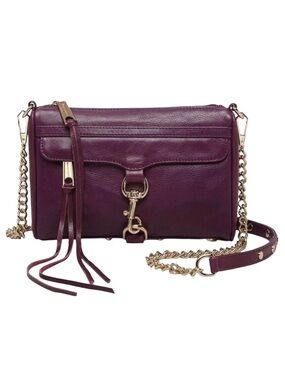 Rebecca Minkoff Mini M.A.C. Purple Leather Crossbody Bag